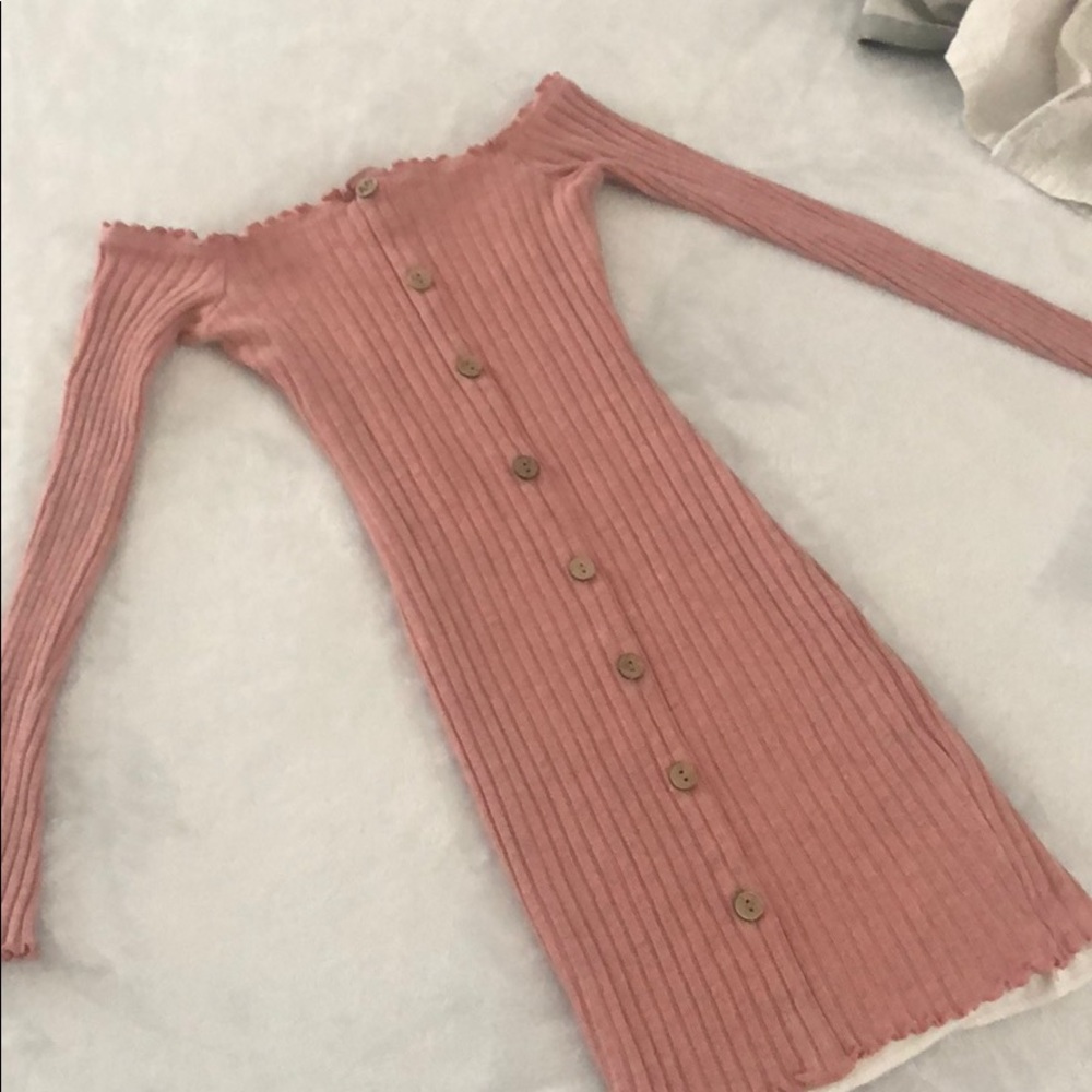 Off the shoulder mini dress